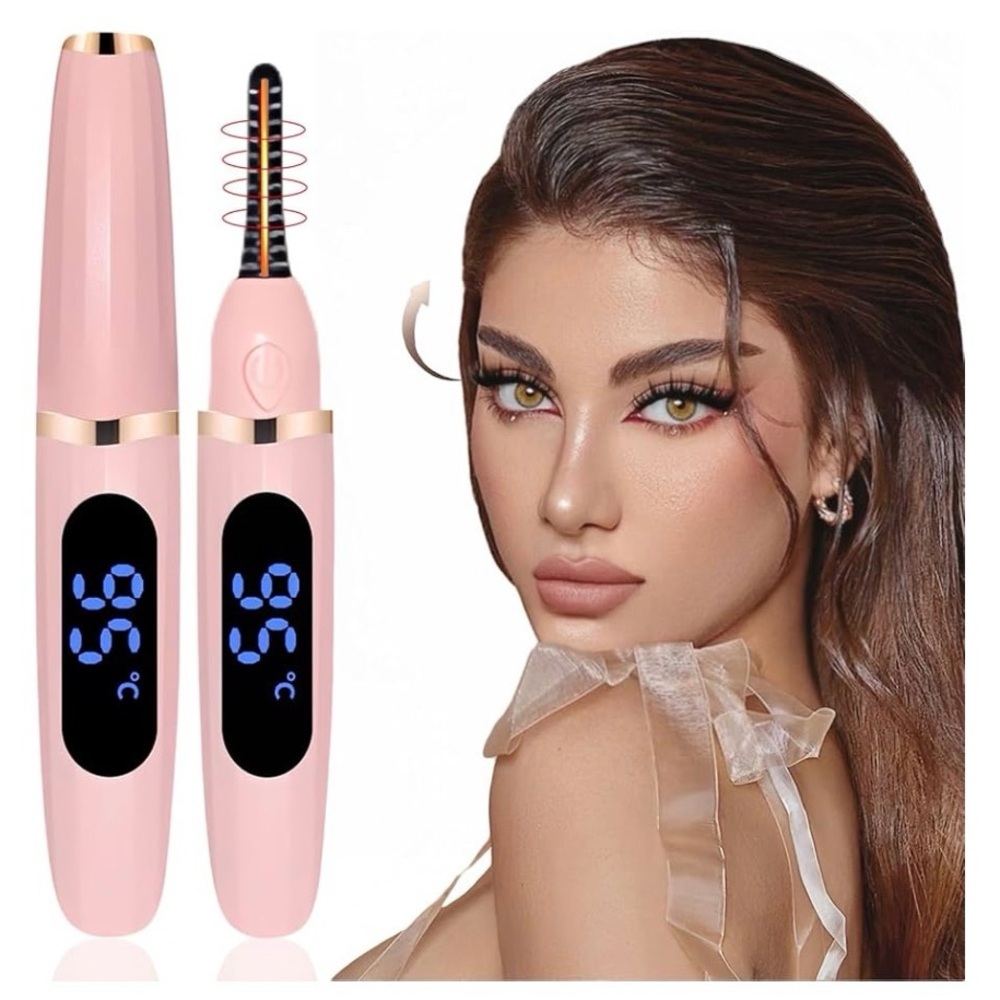 Heated Eyelash Curler – Pink | Adjustable Temperature Lash Tool